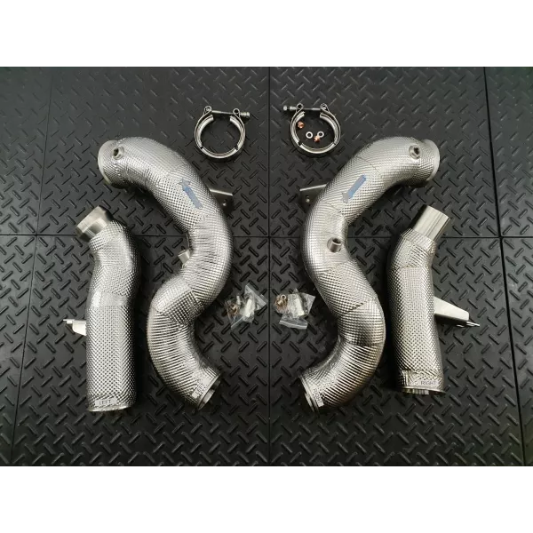 GLE63 M177 Heat Shielded Downpipes