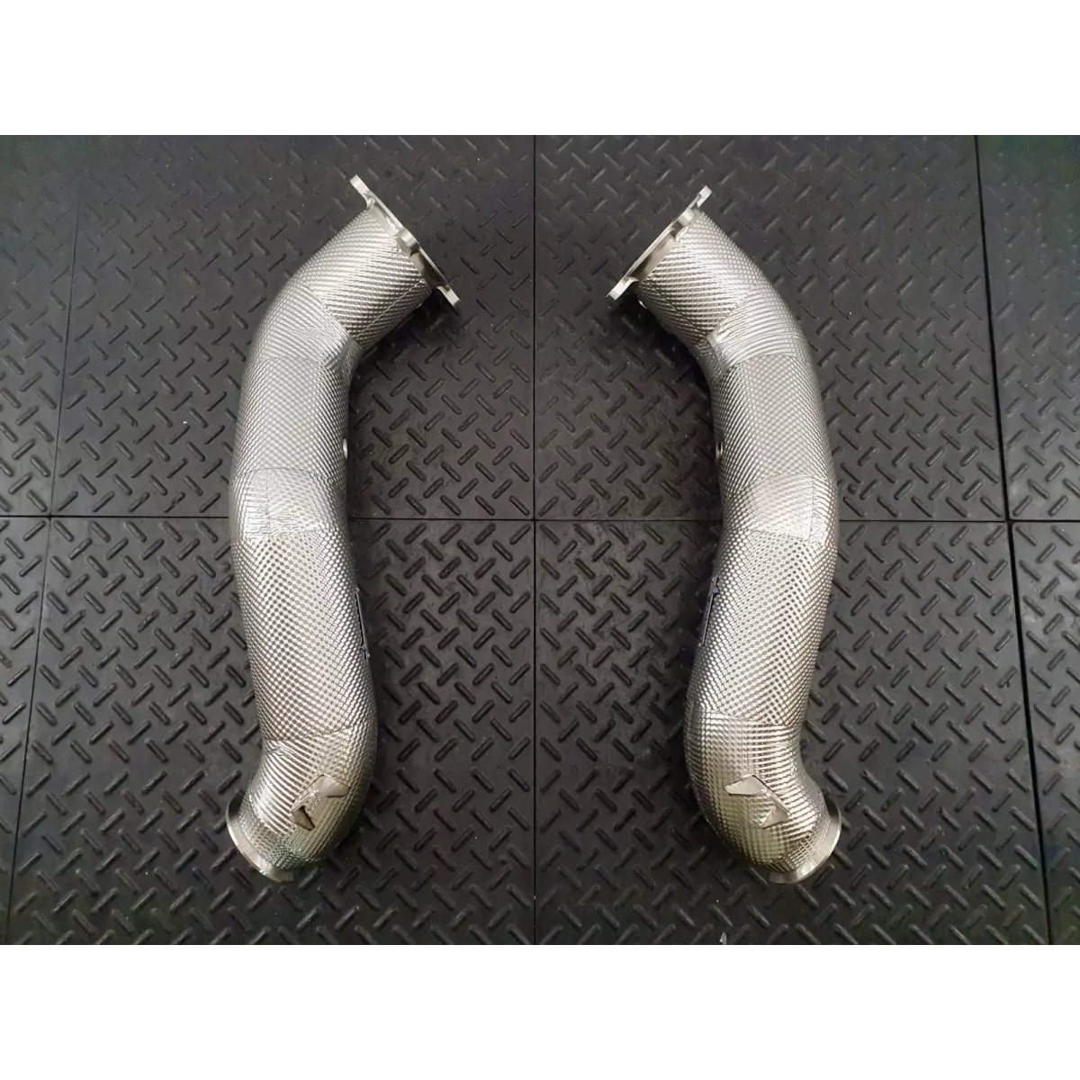 750S Heat Shielded Downpipes