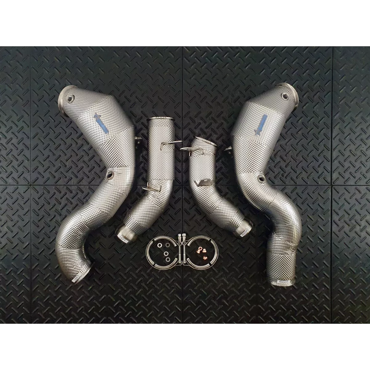 GLC63 Catted Heat Shielded DOWNPIPES