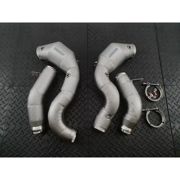 E63 W213 Catted Heat Shielded Downpipes