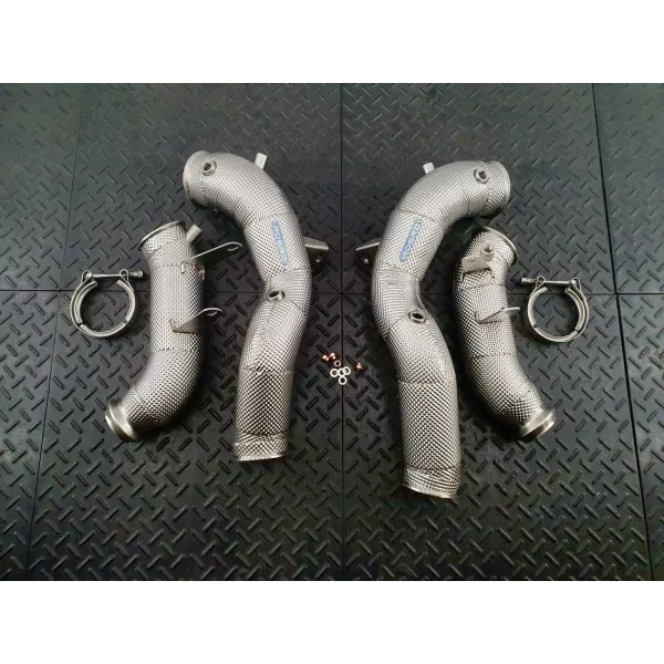 SL55 R232 Heat Shielded Downpipes