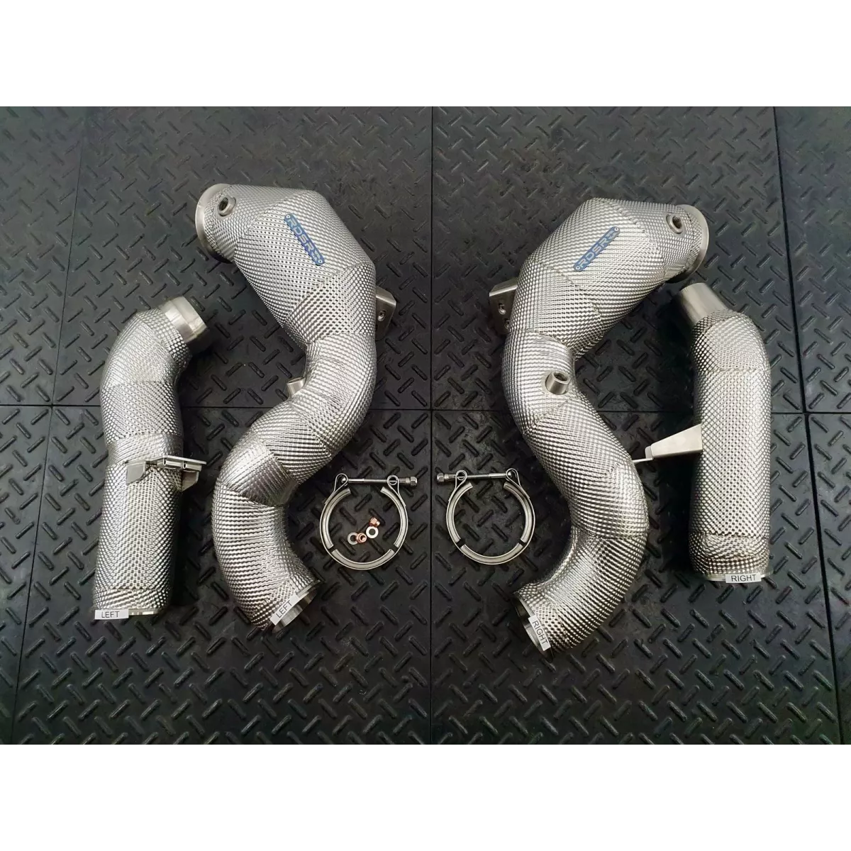 GLS63 M177 Catted Heat Shielded Downpipes