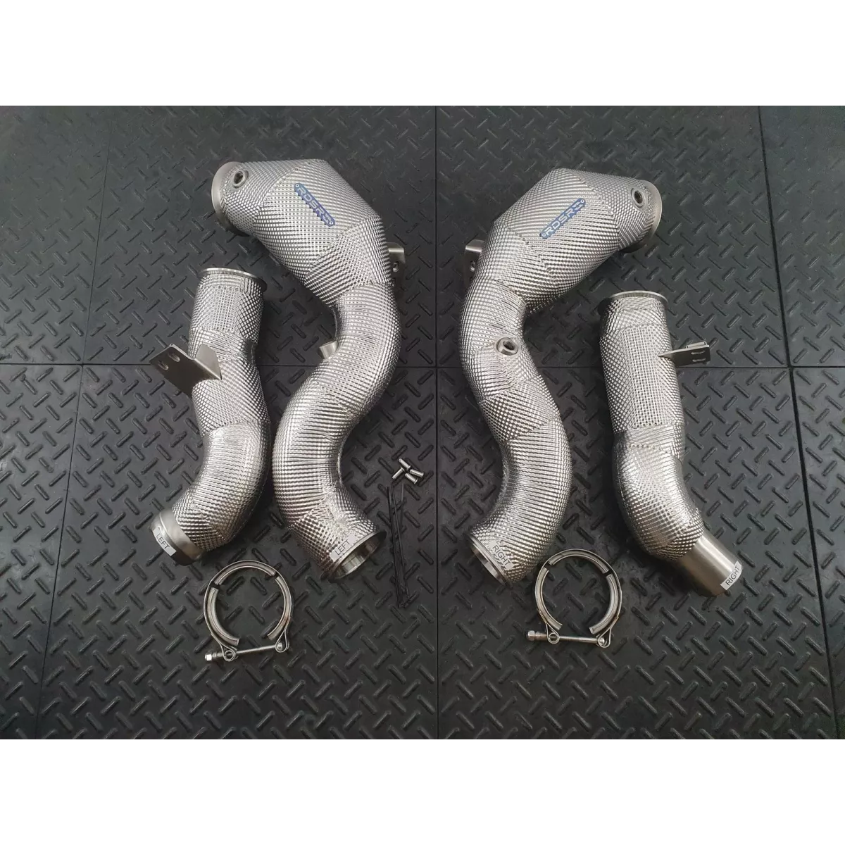 GLS580 Catted Heat Shielded Downpipes