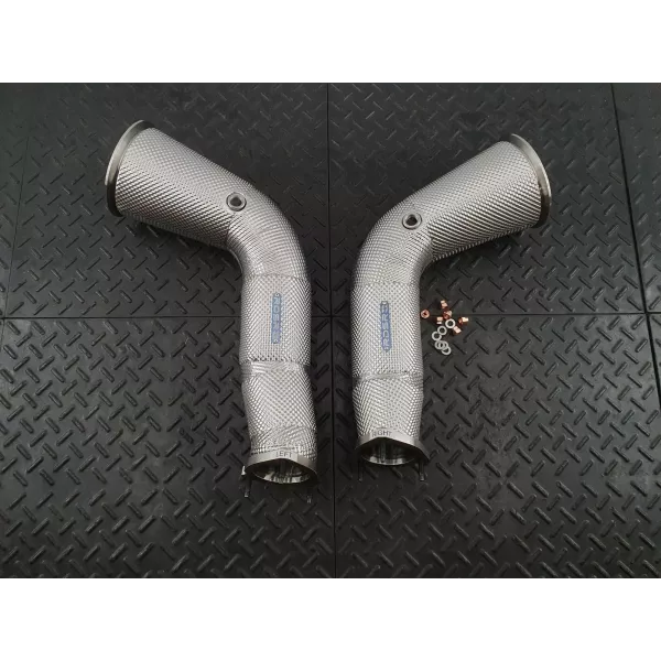 C8 RS6 Heat Shielded Downpipes