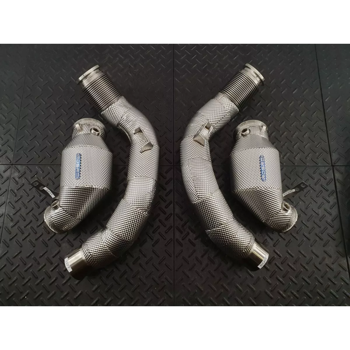 M8 Catted Heat Shielded Downpipes