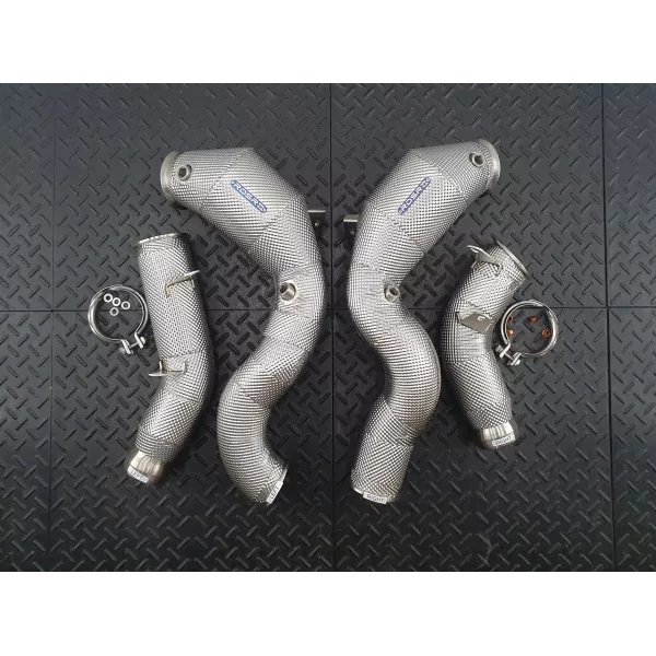 GLC63 Catted Heat Shielded DOWNPIPES
