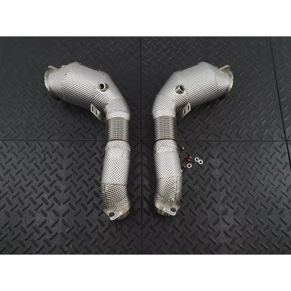 E70 X5M Heat Shielded Downpipes