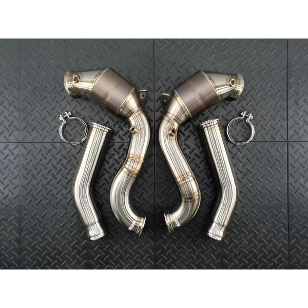 C63 W205 HJS 200 cell catted Downpipes