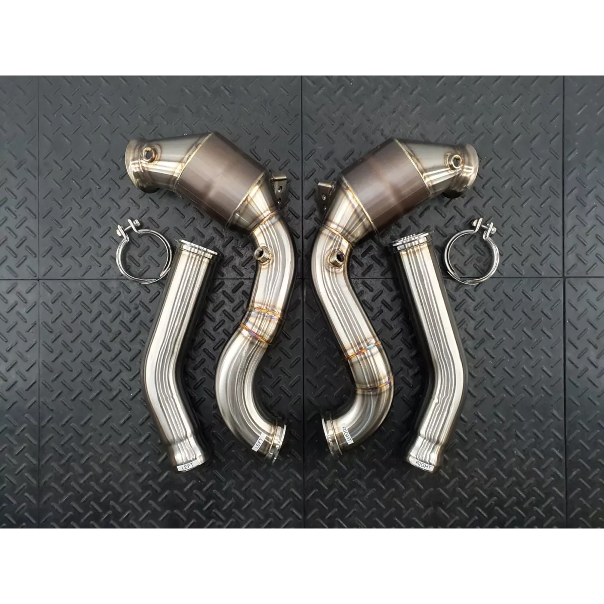 C63 W205 HJS 200 cell catted Downpipes