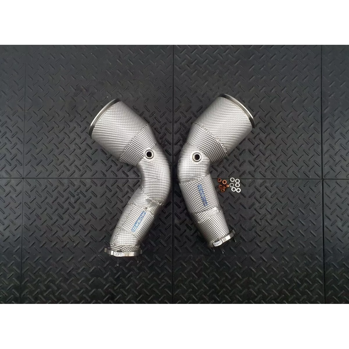 B9 RS5 Catted Heat Shielded Downpipes