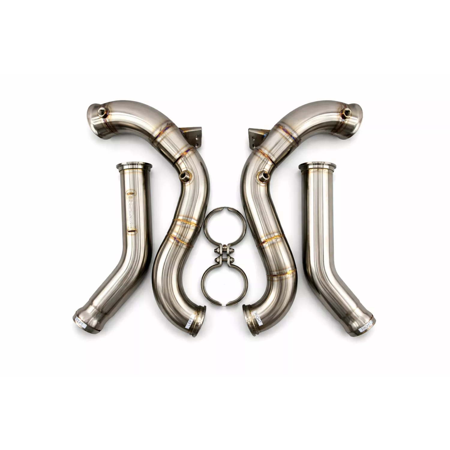 エキゾーストパイプ フロントパイプ　ダウンパイプ　W205 C63S V8 REDSTAR AMG C63 W205 Pre-Facelift Downpipes | M177 V8
