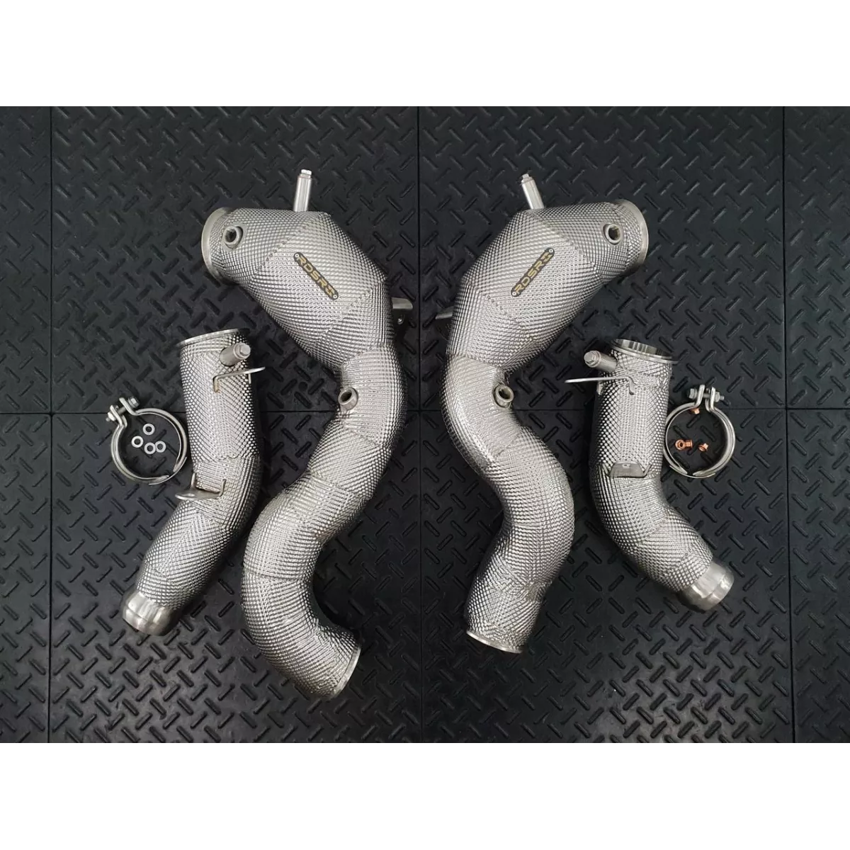GT63 S E Performance Catted Heat Shielded Downpipes